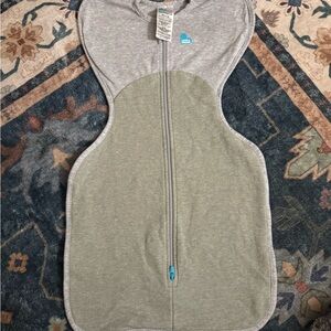 Love to Dream Gray and Green Swaddle